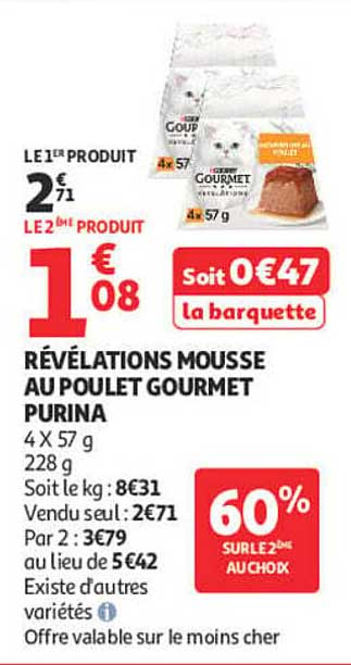 RÉVÉLATIONS MOUSSE AU POULET GOURMET PURINA