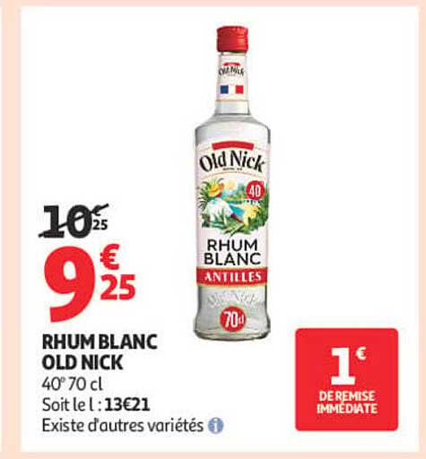 RHUM BLANC OLD NICK