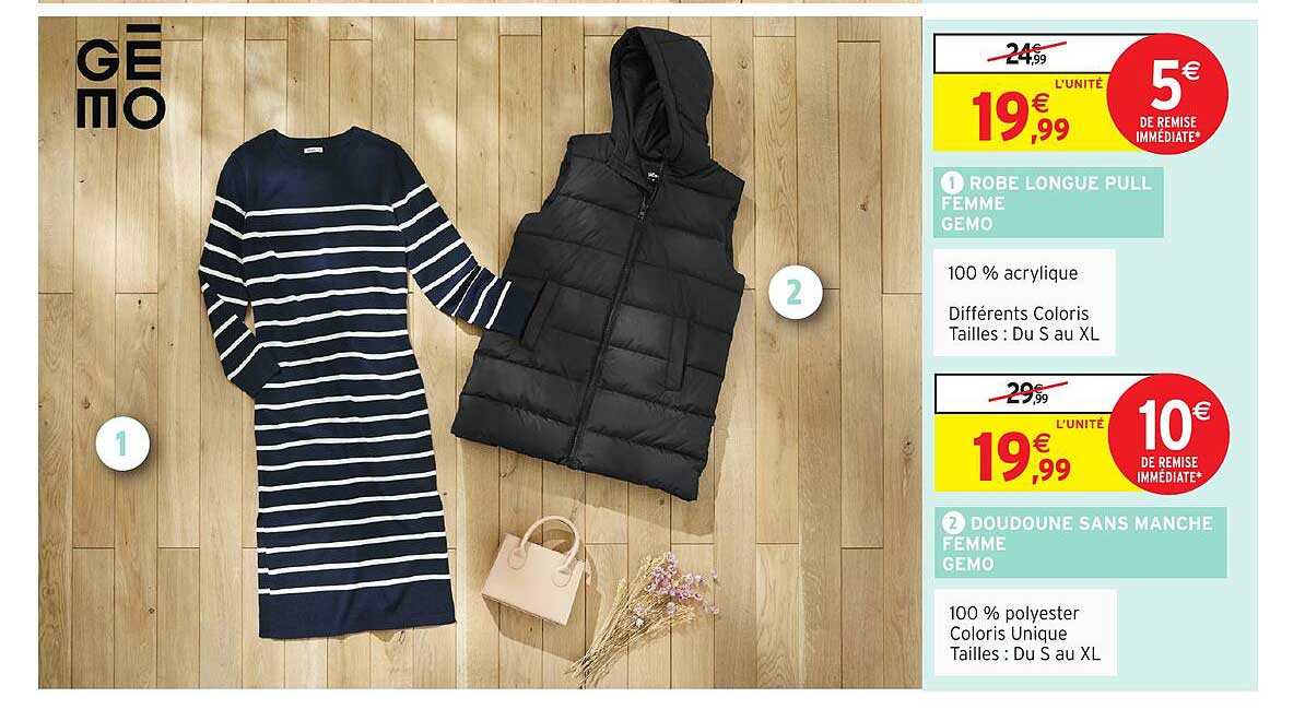 ROBE LONGUE PULL FEMME GEMO