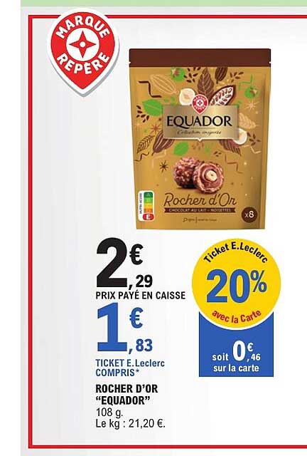 ROCHER D’OR “EQUADOR”