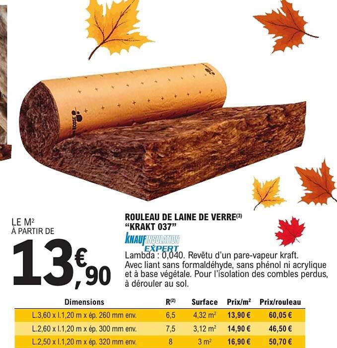ROULEAU DE LAINE DE VERRE(3) “KRAKT 037”