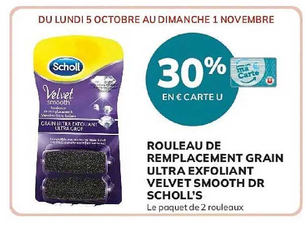 ROULEAU DE REMPLACEMENT GRAIN ULTRA EXFOLIANT VELVET SMOOTH DR SCHOLL'S