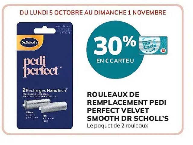 ROULEAUX DE REMPLACEMENT PEDI PERFECT VELVET SMOOTH DR SCHOLL'S