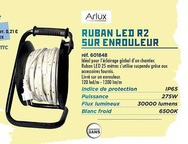 RUBAN LED R2 SUR ENROULEUR