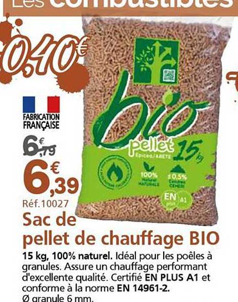 Sac de pellet de chauffage BIO
