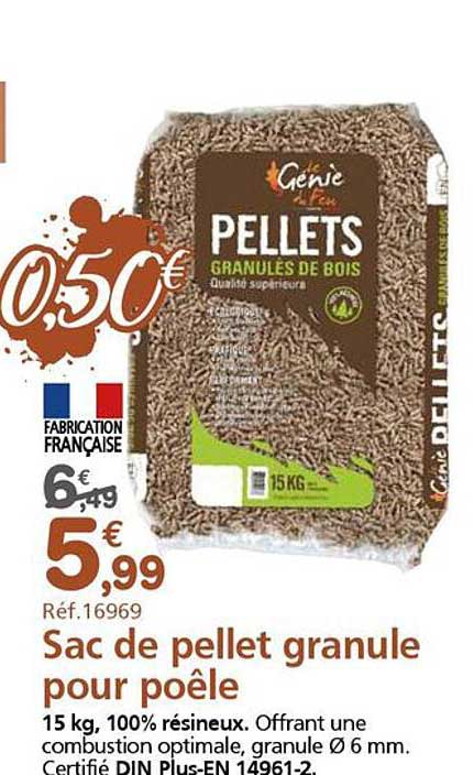 Sac de pellet granule pour poêle