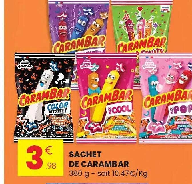 SACHET DE CARAMBAR 380 g - soit 10.47€/kg