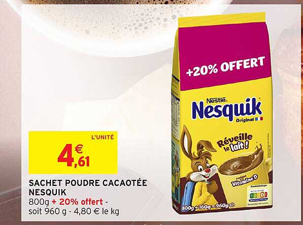 SACHET POUDRE CACAOtÉE NESQUIK