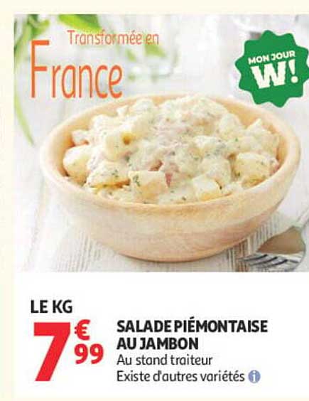 SALADE PIÉMONTAISE AU JAMBON