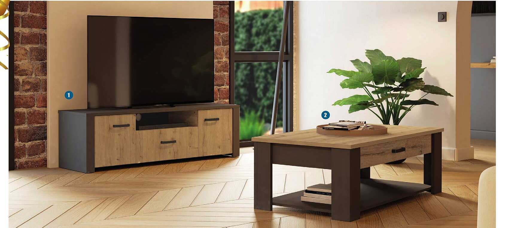 Salon TV et table basse