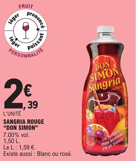 SANGRIA ROUGE “DON SIMON”