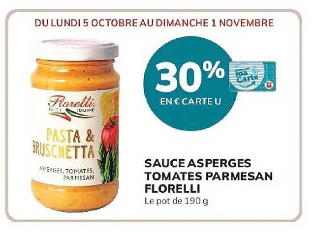 SAUCE ASPERGES TOMATES PARMESAN FLORELLI