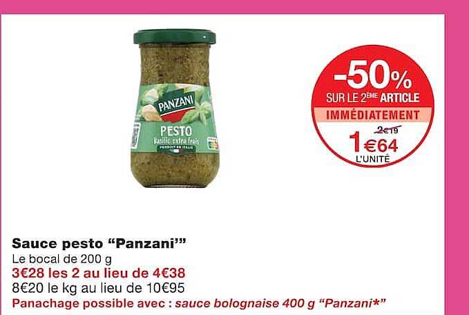 Sauce pesto “Panzani”