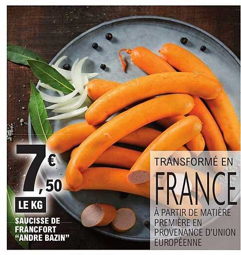 SAUCISSE DE FRANCFORT "ANDRE BAZIN"