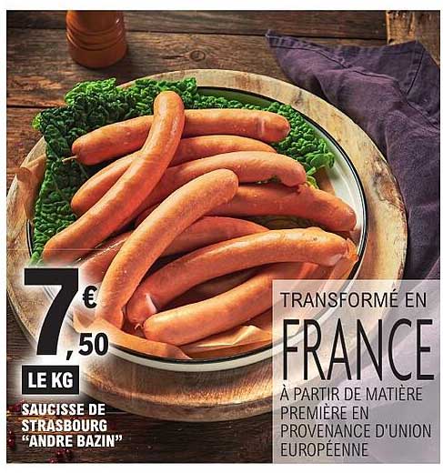 SAUCISSE DE STRASBOURG "ANDRE BAZIN"