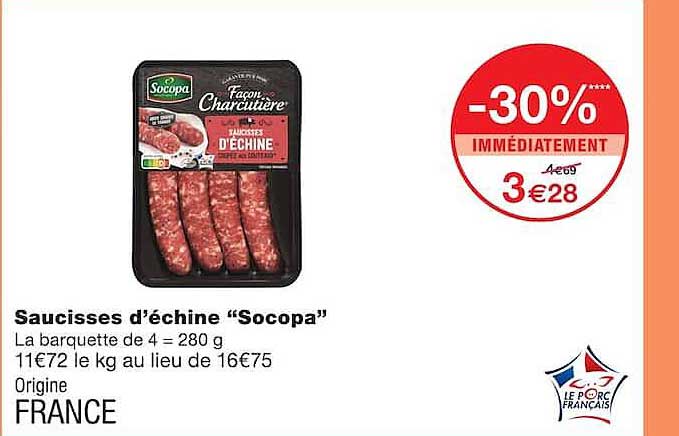 Saucisses d'échine “Socopa”