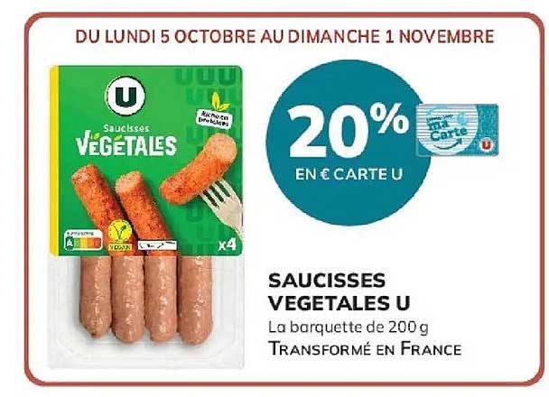 SAUCISSES VÉGÉTALES U