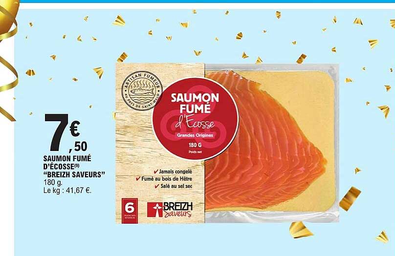 SAUMON FUMÉ D’ÉCOSSE “BREIZH SAVEURS”