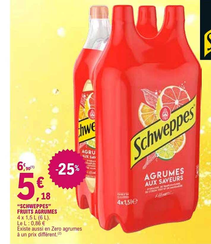 "SCHWEPPES" FRUITS AGRUMES