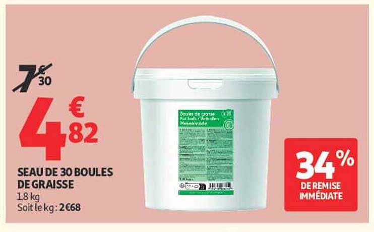 SEAU DE 30 BOULES DE GRAISSE