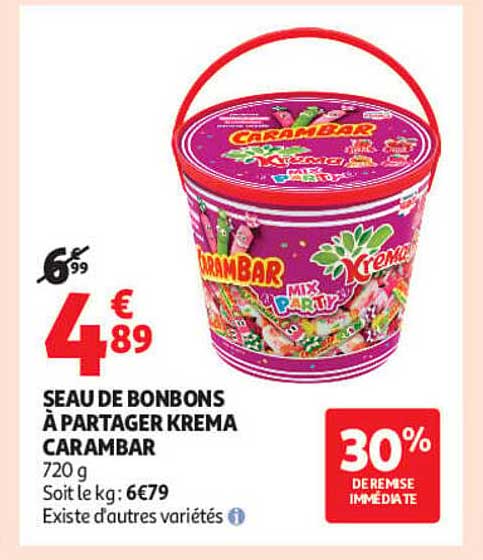 SEAU DE BONBONS À PARTAGER KREMA CARAMBAR