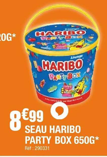 SEAU HARIBO PARTY BOX 650G*