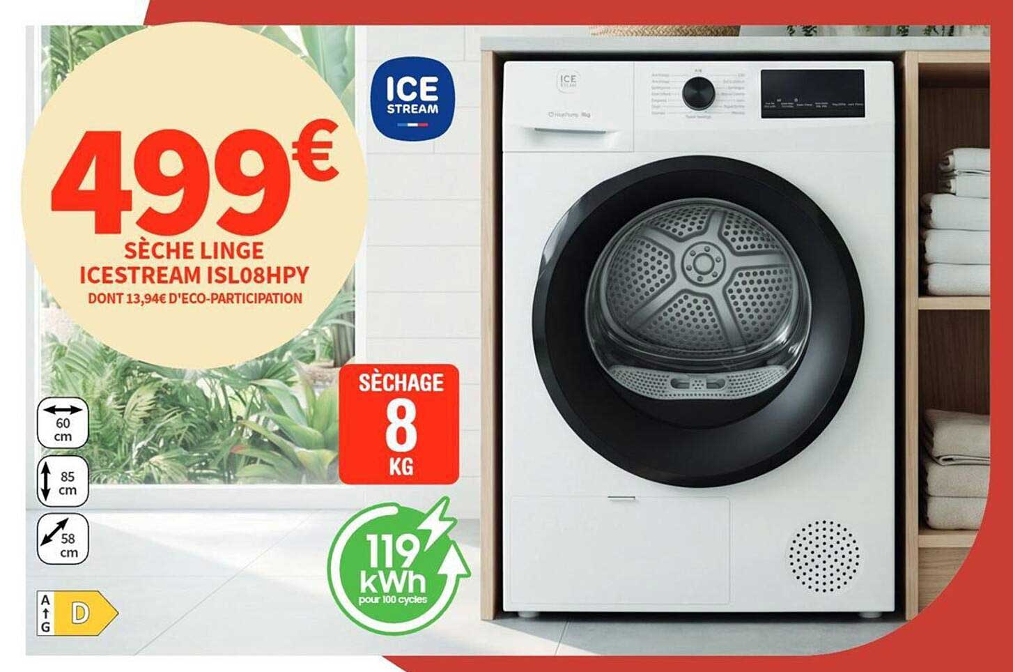 SÈCHE LINGE ICESTREAM ISL08HPY