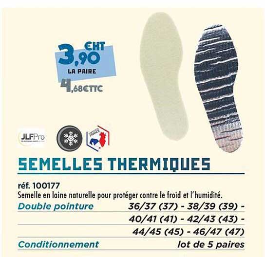 SEMELLES THERMIQUES