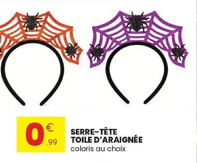 SERRE-TÊTE TOILE D’ARAIGNÉE coloris au choix