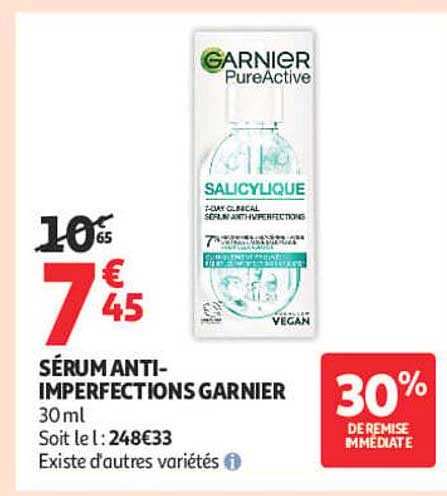 SÉRUM ANTI-IMPERFECTIONS GARNIER 30 ml
