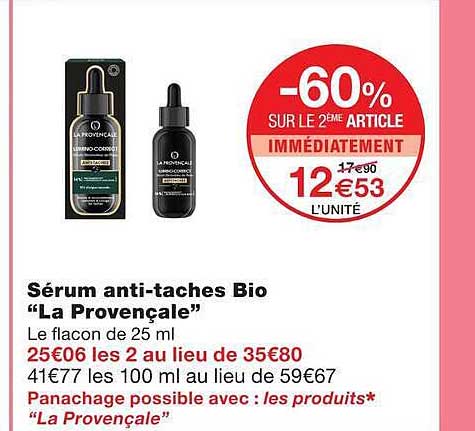 Sérum anti-taches Bio “La Provençale”