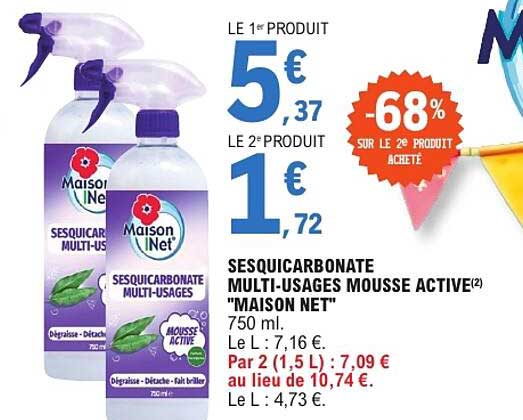 SESUICARBONATE MULTI-USAGES MOUSSE ACTIVE(2) "MAISON NET"