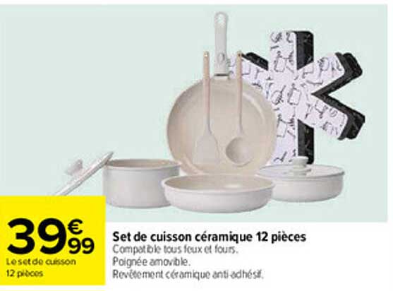 Set de cuisson céramique 12 pièces