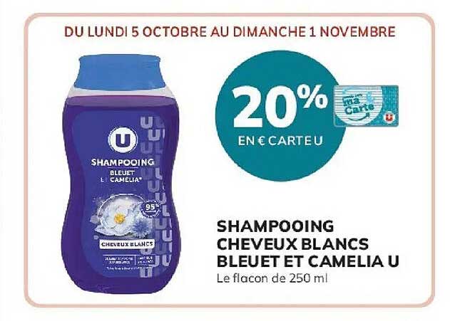 SHAMPOOING CHEVEUX BLANCS BLEUET ET CAMELIA U