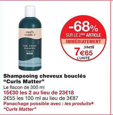 Shampooing cheveux bouclés “Curls Matter”