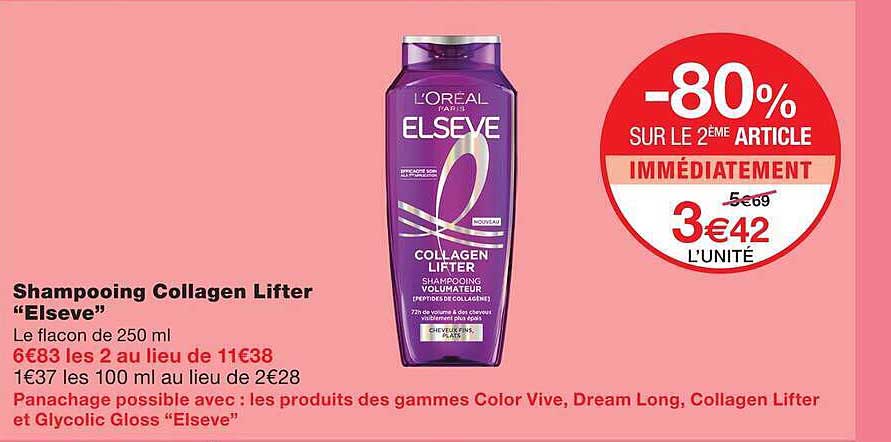 Shampooing Collagen Lifter “Elseve”