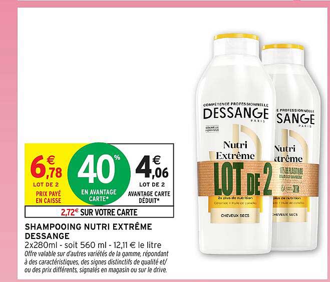 SHAMPOOING NUTRI EXTRÊME DESSANGE