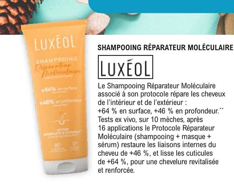SHAMPOOING RÉPARATEUR MOLÉCULAIRE LUXÉOL