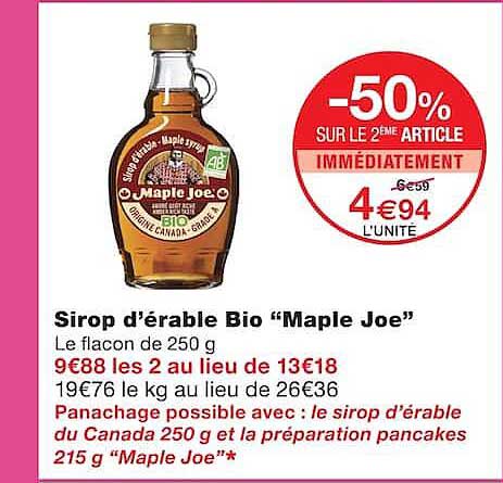 Sirop d’érable Bio “Maple Joe”