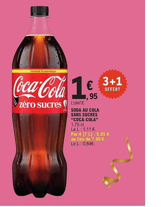 Soda au cola sans sucres "Coca-Cola"