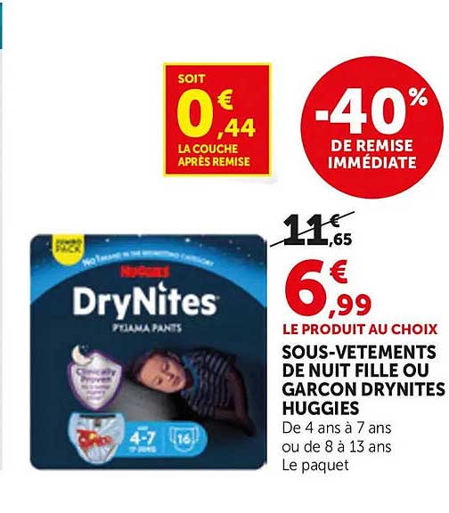 SOIT 0€ 44 LA COUCHE APRÈS REMISE