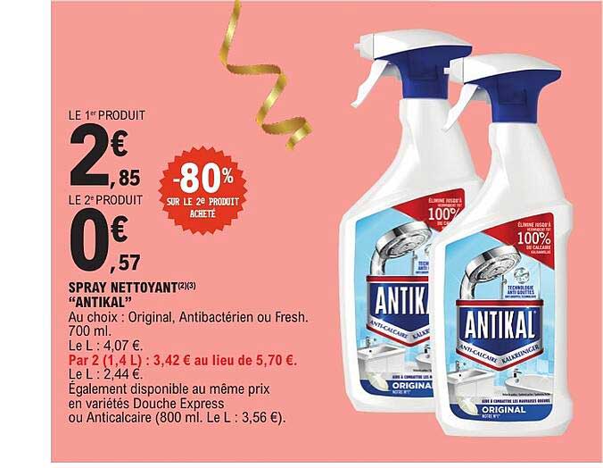 SPRAY NETTOYANT (2/3) "ANTIKAL"