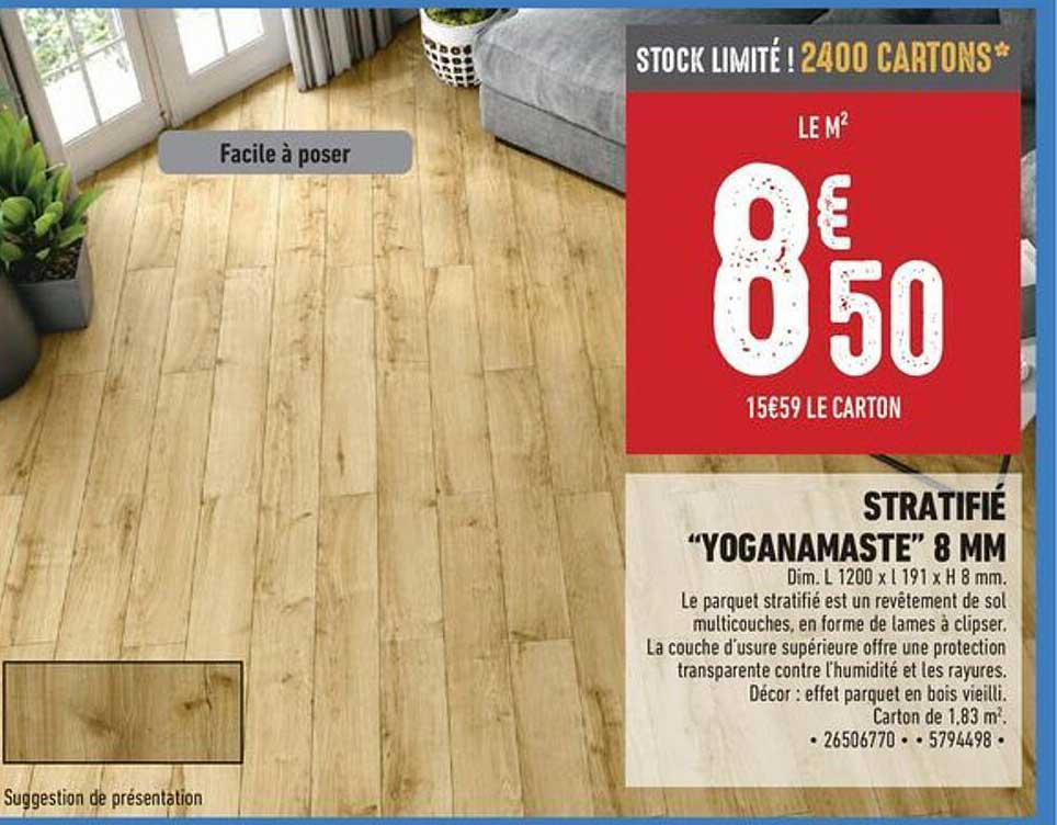 STRATIFIÉ “YOGANAMASTE” 8 MM