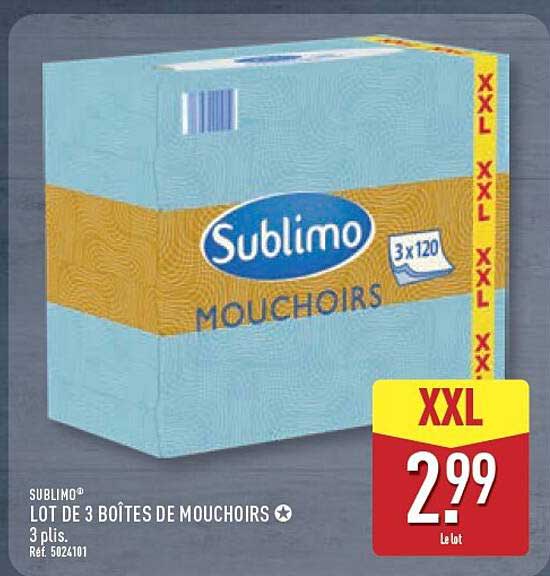 SUBLIMO® LOT DE 3 BOÎTES DE MOUCHOIRS