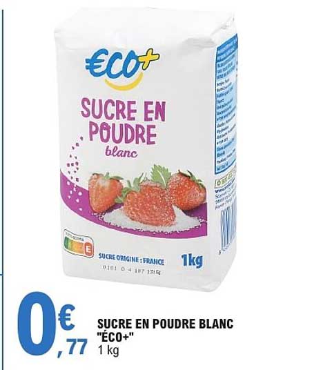 SUCRE EN POUDRE BLANC "ECO+" 1 kg