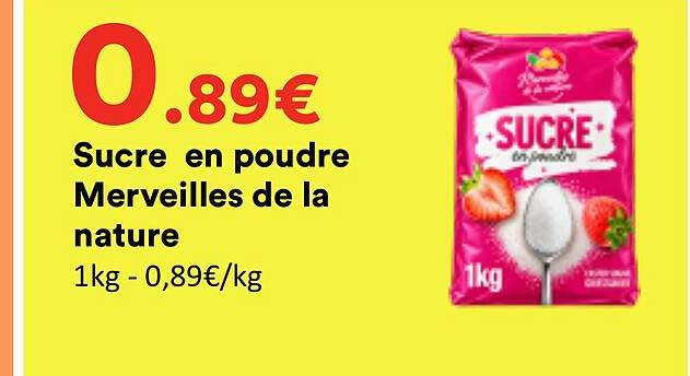 Sucre en poudre Merveilles de la nature