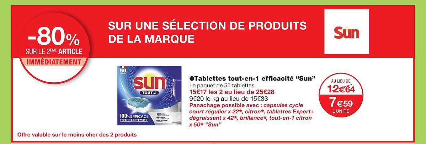 SUR UNE SÉLECTION DE PRODUITS DE LA MARQUE