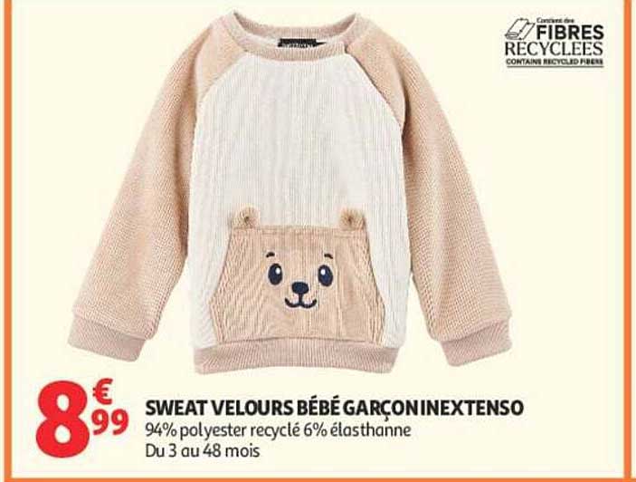 SWEAT VELOURS BÉBÉ GARÇON INTENSO