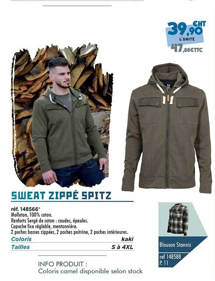 SWEAT ZIPPÉ SPITZ
