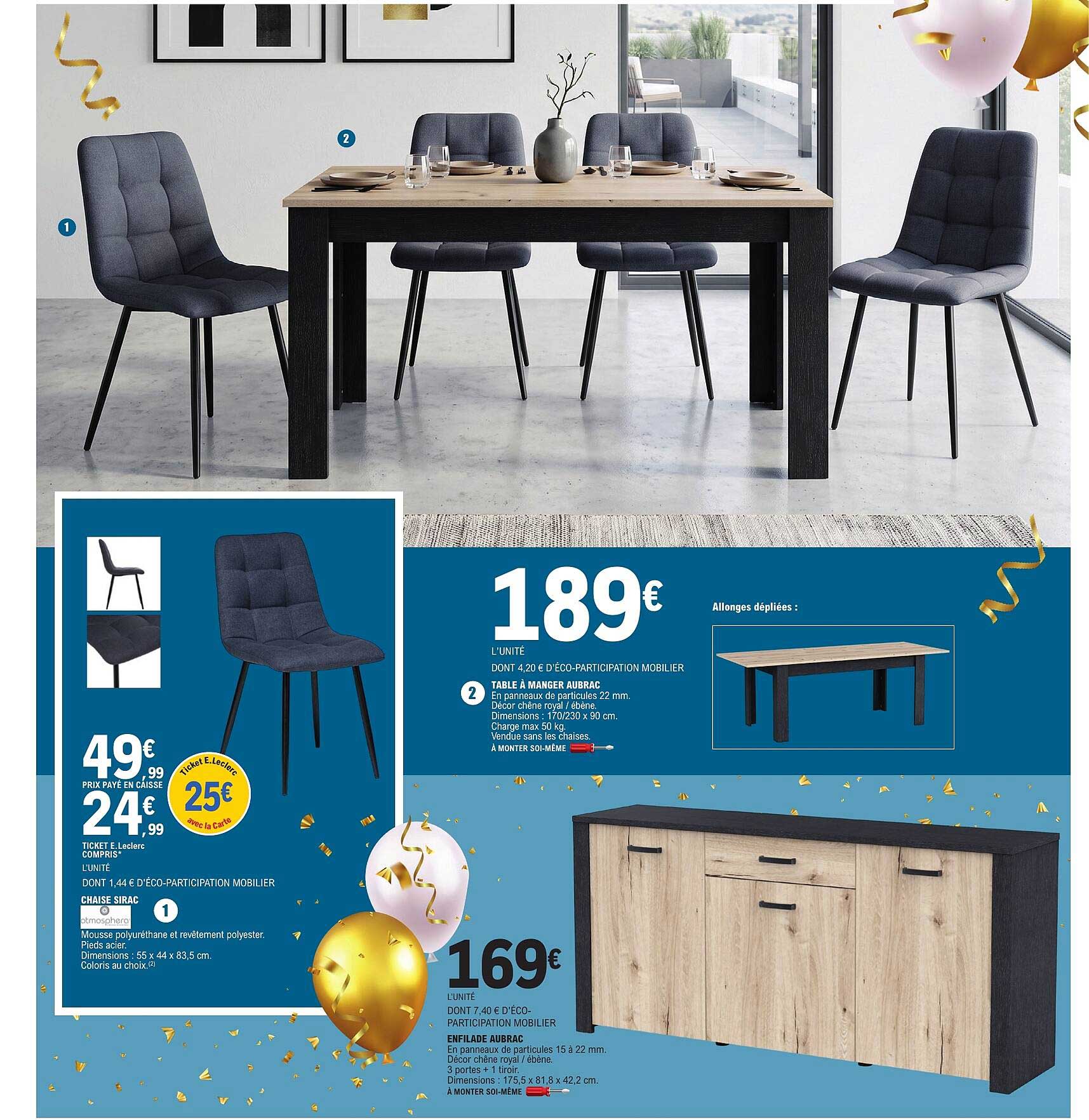 TABLE A MANGER AUBRAC